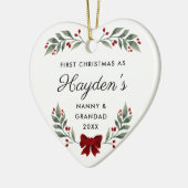 初めてのクリスマスナニーとグランドキープサケギフト セラミックオーナメント (左)
