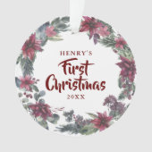 初めてのクリスマスニューペットドッグキャットフォトフローラ オーナメント (正面)