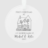 初めてのクリスマスニューホームオーナメント オーナメント (裏面)