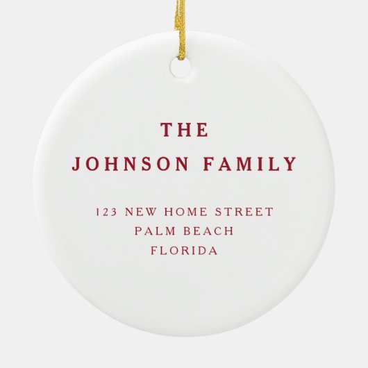 初めてのクリスマスニューホームクリスマスフォト セラミックオーナメント (裏面)