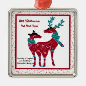 初めてのクリスマスニューホームノルディックフォークアートスカンディア メタルオーナメント (正面)