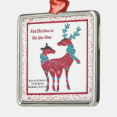 初めてのクリスマスニューホームノルディックフォークアートスカンディア メタルオーナメント (左)