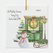 初めてのクリスマスニューホームフェスティバルフロントドア セラミックオーナメント (裏面)