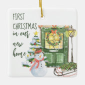 初めてのクリスマスニューホームフェスティバルフロントドア セラミックオーナメント (正面)