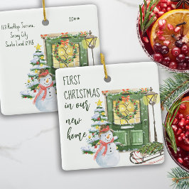 初めてのクリスマスニューホームフェスティバルフロントドア セラミックオーナメント