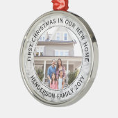 初めてのクリスマスニューホームフォトマエレガントロフェイクーブル メタルオーナメント (左)