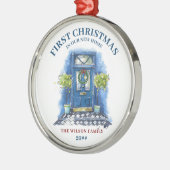 初めてのクリスマスニューホームブルードアウィンターシック メタルオーナメント (左)