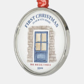 初めてのクリスマスニューホームブルードアウィンターボホ メタルオーナメント (左)