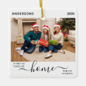 初めてのクリスマスニューホームホリデーズファミリー2写真 セラミックオーナメント (正面)