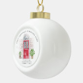 初めてのクリスマスニューホームレッドドアシックプラントボホ セラミックボールオーナメント (右)