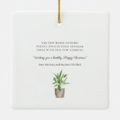 初めてのクリスマスニューホームレッドドアボー セラミックオーナメント (裏面)