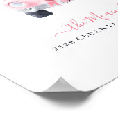 初めてのクリスマスニューホームレトロピンクカードキープサケ ポスター (角)