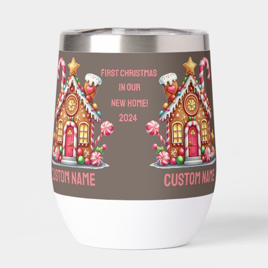 初めてのクリスマスニューホーム引用文ジンジャーウォーターボトル (背面)