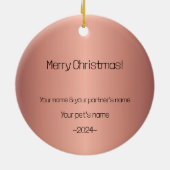 初めてのクリスマスニューホーム引用文バラgoldendoodle セラミックオーナメント (裏面)