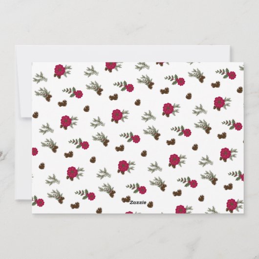 初めてのクリスマスニューリウェズホリデー数々のフォトカード シーズンカード (裏面)