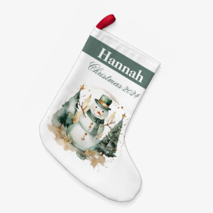 初めてのクリスマスノベルティグリーンサンタ スモールクリスマスストッキング
