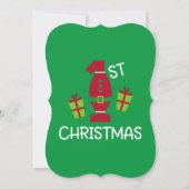 初めてのクリスマスハッピーホリデーズお祝い サンキューカード (裏面)