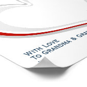 初めてのクリスマスハンドプリントアートテンプレート ポスター (角)