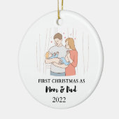 初めてのクリスマスバルク組織 セラミックオーナメント (左)