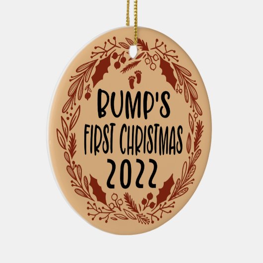 初めてのクリスマスバンプ |バンプギフト妊娠クリスマス セラミックオーナメント (右)