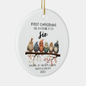 初めてのクリスマスバードファミリー セラミックオーナメント (右)