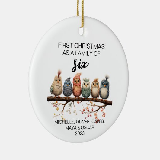 初めてのクリスマスバードファミリー セラミックオーナメント (右)