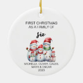 初めてのクリスマスバードファミリー セラミックオーナメント (裏面)