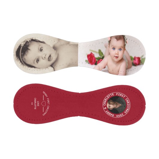 初めてのクリスマスパーソナライズされたの一種の写真 野球ボール (パネル)