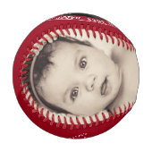 初めてのクリスマスパーソナライズされたの一種の写真 野球ボール (正面左)