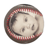 初めてのクリスマスパーソナライズされたの一種の写真 野球ボール (正面左)