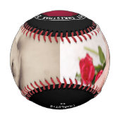 初めてのクリスマスパーソナライズされたの一種の写真 野球ボール (正面)