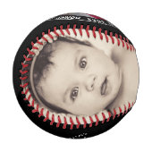 初めてのクリスマスパーソナライズされたの一種の写真 野球ボール (正面左)