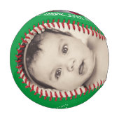 初めてのクリスマスパーソナライズされたの一種の写真 野球ボール (正面左)