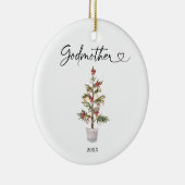 初めてのクリスマスパーソナライズされたズアズゴドマザーオーナメント セラミックオーナメント (右)
