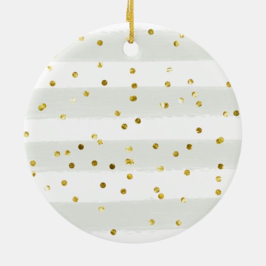 初めてのクリスマスパーソナライズされた3人家族 セラミックオーナメント (裏面)