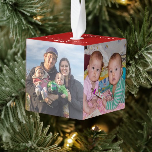 初めてのクリスマスファミリーオーナメント キューブオーナメント (ツリー)