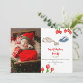 初めてのクリスマスファミリー・オブ・スリースニーカー写真 シーズンカード (スタンド正面)