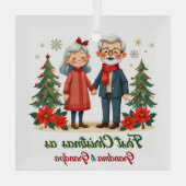 初めてのクリスマスフェスティバルグランドペアレントキープサケ ガラスオーナメント (裏面)