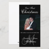 初めてのクリスマスフォトカードフォトモノグラムブラック シーズンカード (正面/裏面)