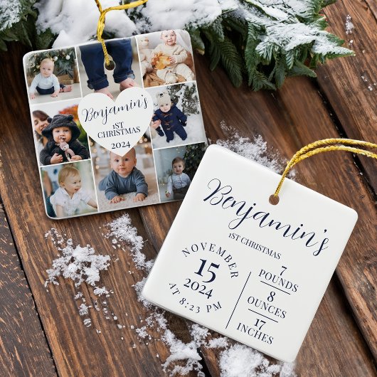 初めてのクリスマスフォトギャラリー誕生統計キープサケ セラミックオーナメント