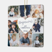 初めてのクリスマスフォトギャラリー誕生統計キープサケ セラミックオーナメント (左)