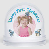 初めてのクリスマスフォトメッセージ雪の球体 (正面)