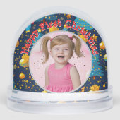 初めてのクリスマスフォトメッセージ雪の球体 (正面)