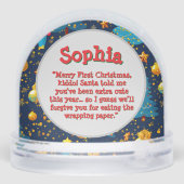 初めてのクリスマスフォトメッセージ雪の球体 (裏面)