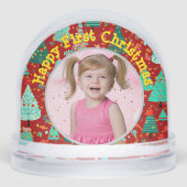 初めてのクリスマスフォトメッセージ雪の球体 (正面)