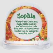 初めてのクリスマスフォトメッセージ雪の球体 (裏面)