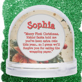 初めてのクリスマスフローラフォトスノーグローブ