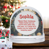 初めてのクリスマスフローラフォトスノーグローブ