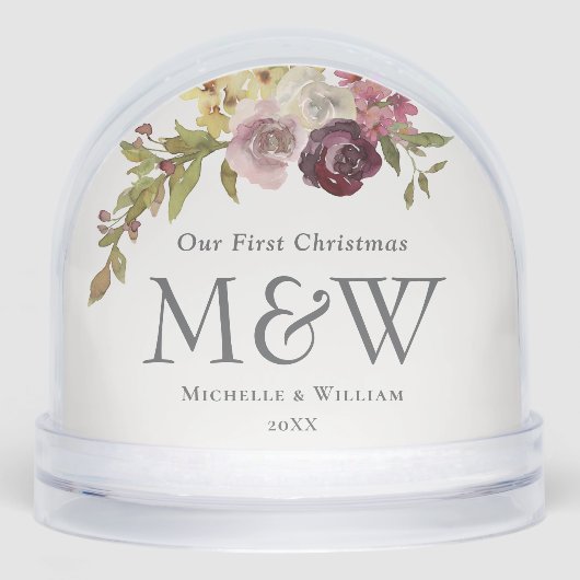 初めてのクリスマスフローラモノグラム写真 (正面)