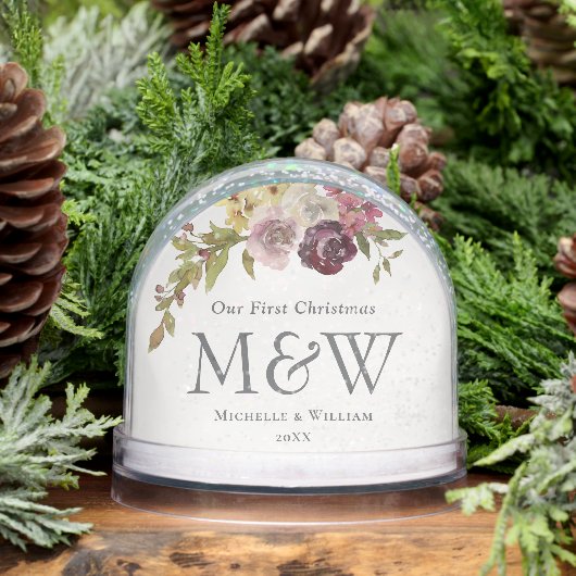 初めてのクリスマスフローラモノグラム写真 (冬)